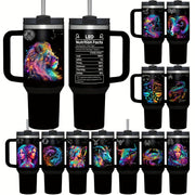 40oz Insulated Stainless Steel Water Bottle with Lid and Straw for Travel and Summer