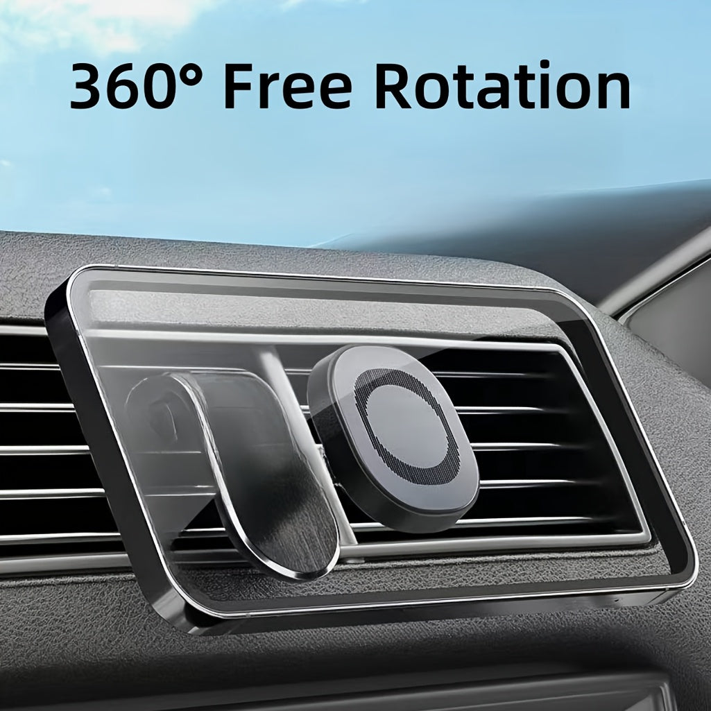 Universal Aluminum Alloy Magnetic Car Phone Holder L-Shaped Vent Mount Durable Anti-Shake