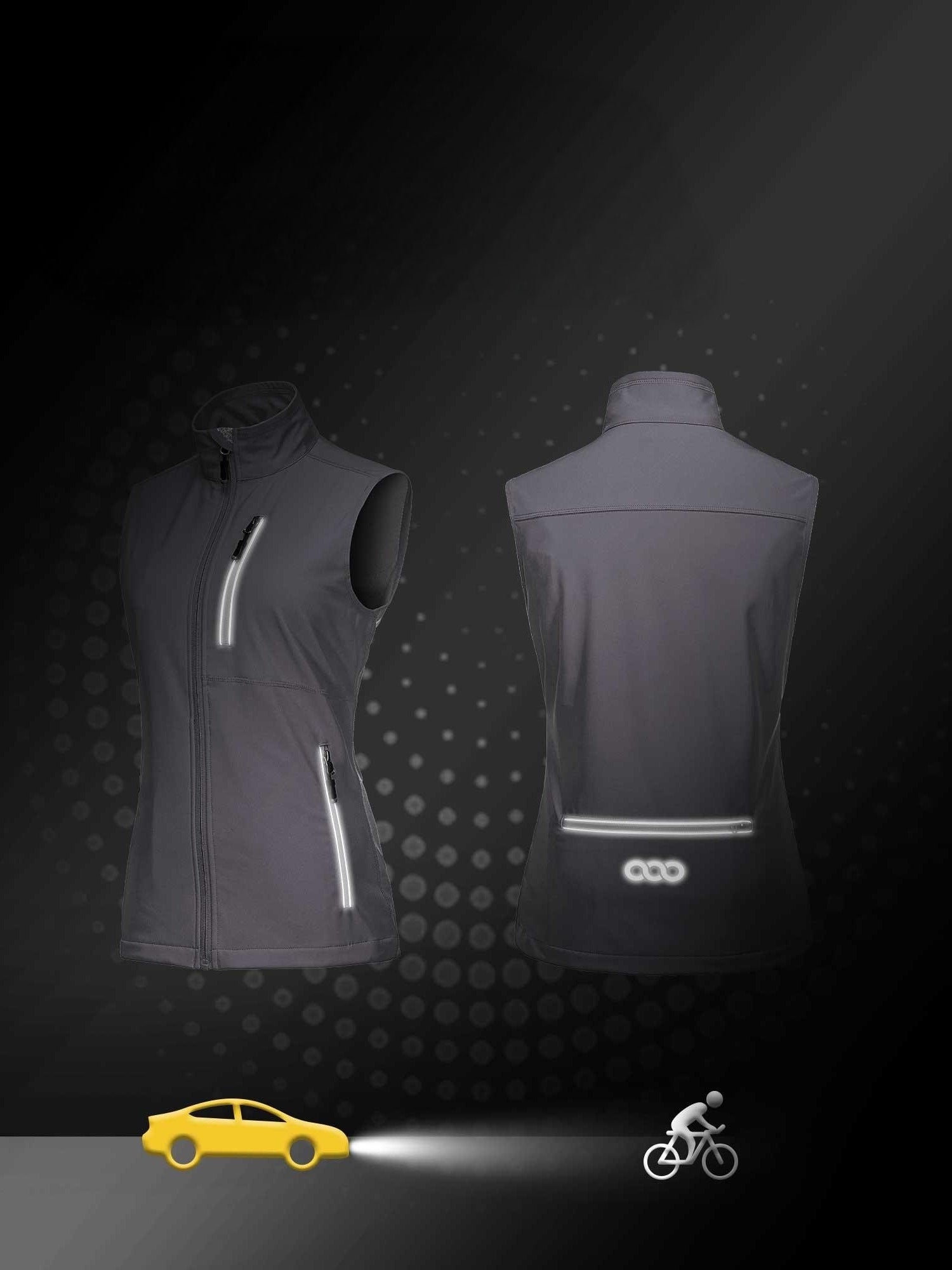 Женский легкий ветронепроницаемый софтшелл жилет для бега, темно-синий, размер 33 см