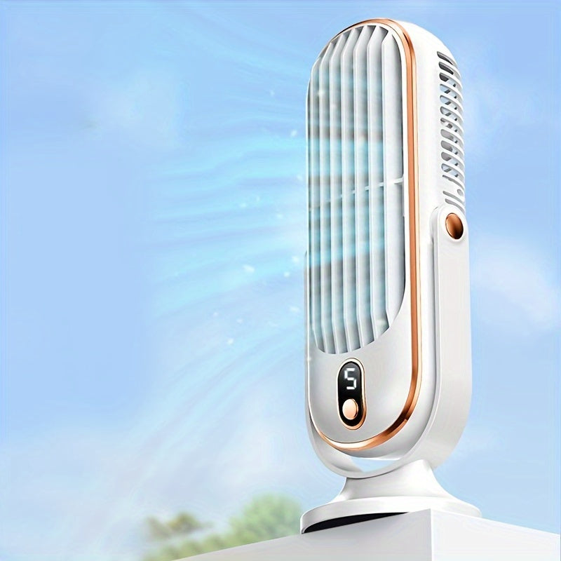 Mini Portable Tower Fan with 5 Speed Settings Rechargeable USB Wireless Indoor Outdoor