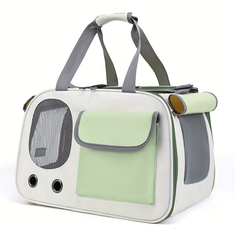 Lightweight Breathable Durable Foldable Cat Carrier with Zipper Closure