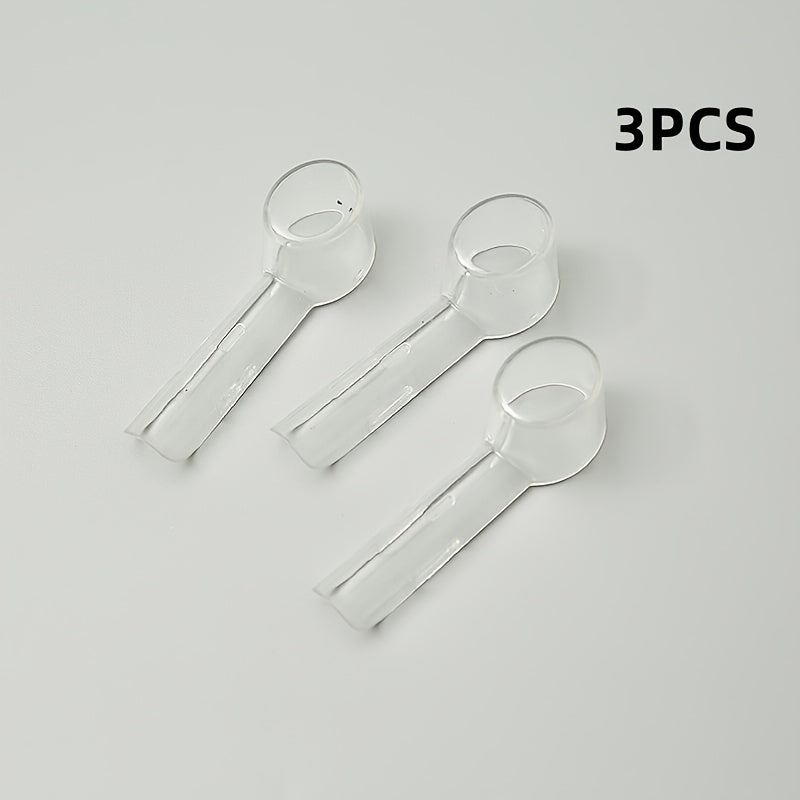 3-Pack Reusable Toothbrush Head Covers Travel Cases Protective Caps for Camping