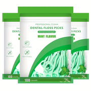 Mint Flavored Dental Flosser Picks 600 Pack Portable Deep Cleaning