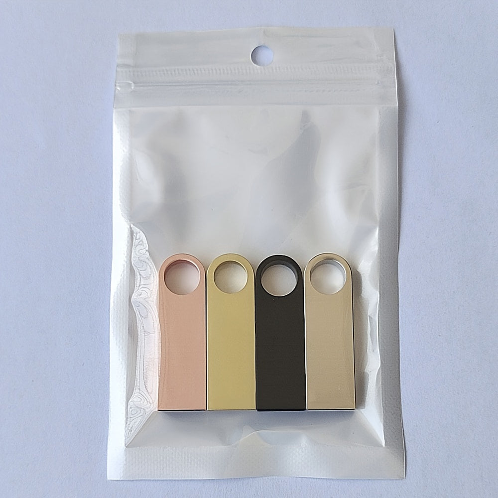 4 Mini Metall USB 2.0 Flesh Drayvlar - Mustahkam, Yuqori Tezlikdagi Ma'lumot O'tkazish Noutbuklar va Avtomobillar Uchun - 128MB