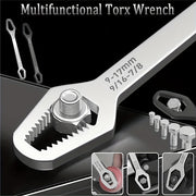 Multipurpose Black 5mm Thick Torx Wrench Adjustable Self-Tightening Dual-Head