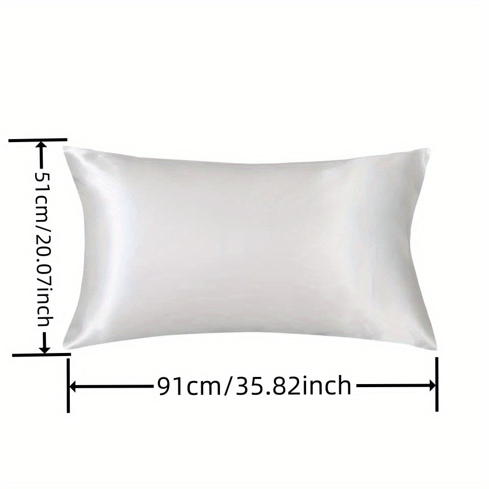 Set of 2 Satin Pillowcases in Multiple Colors Soft Airy Envelope Closure