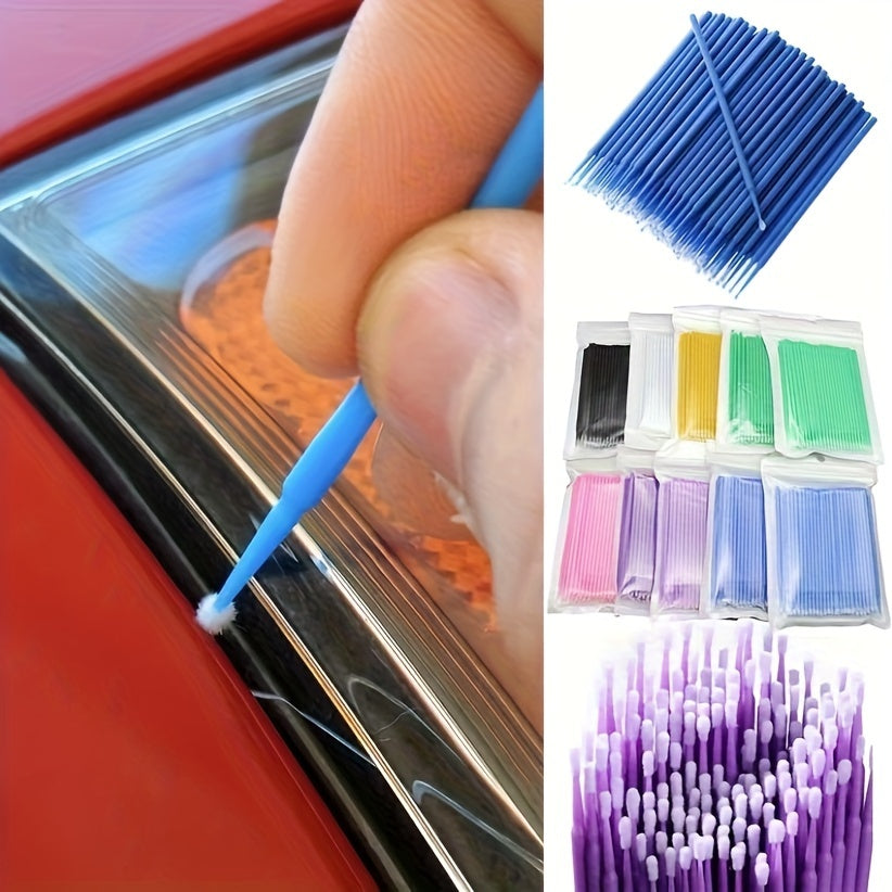 100Pcs Mini Micro Detail Car Cleaning Brushes for Exhaust Vent Painting