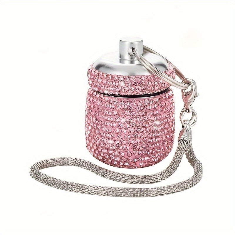 Portable Golden Pill Box Water Drill Keychain Travel Waterproof Storage