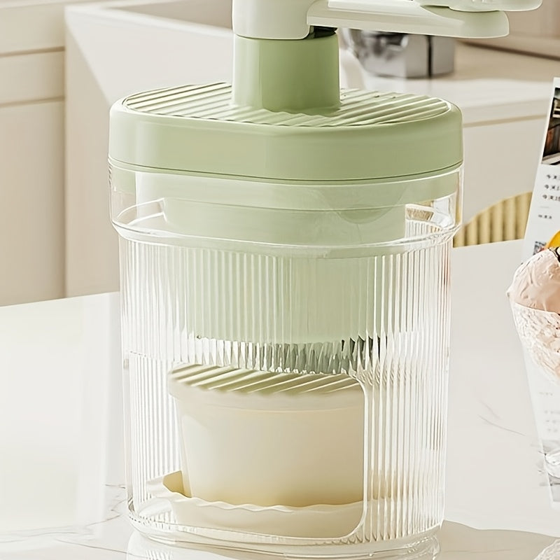 Manual hand crank slush maker for smoothies, no electricity required