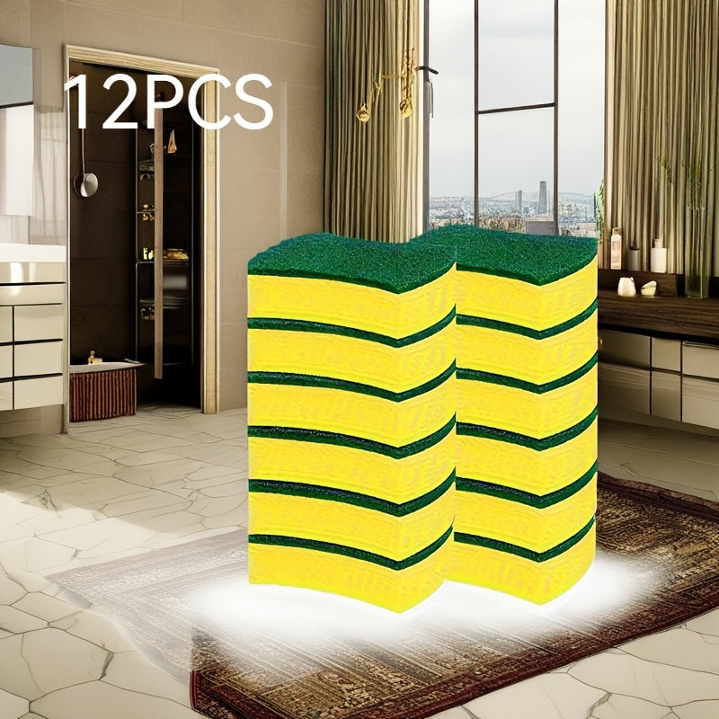 12/24 Pack Kitchen Cleaning Sponges with Dual-Sided Scrub Pads