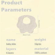 3 ta yumshoq ovqat berish bibi to'plami, musulmon paxtasidan tayyorlangan gazli matodan. Rojdestvo, Halloween, Shukronalik kuni, Yangi yil yoki Sevgi kuni uchun mukammal sovg'a.