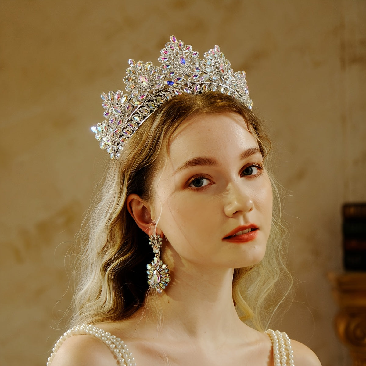 Rhinestone Alloy Tiara for Women Girls Party Prom Bridal Crown Head Accessory