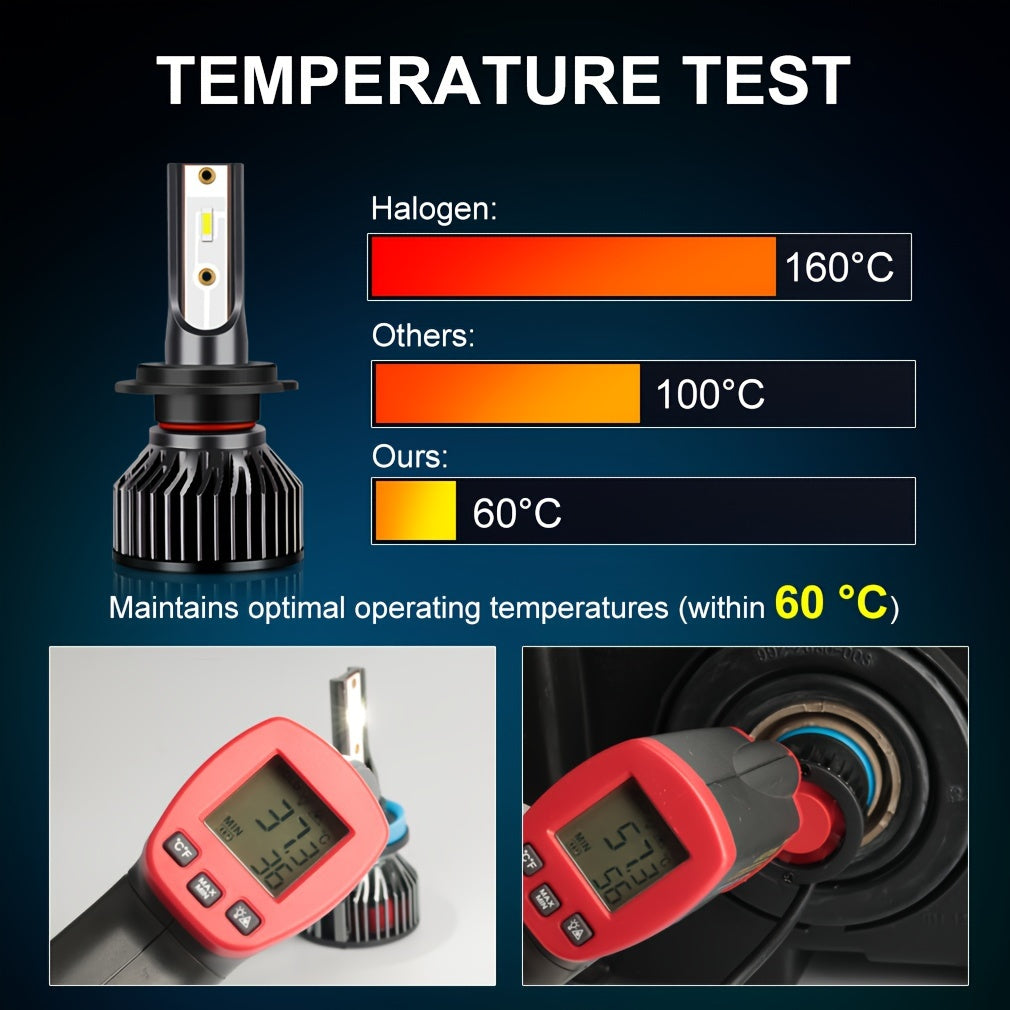 Bombilla de faro LED H4 H7 H11 9005 9006 6000K 60000LM 100W para coche