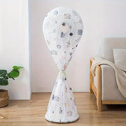 White Fan Cover with Animal Designs Waterproof Dustproof for Electric Floor Fans