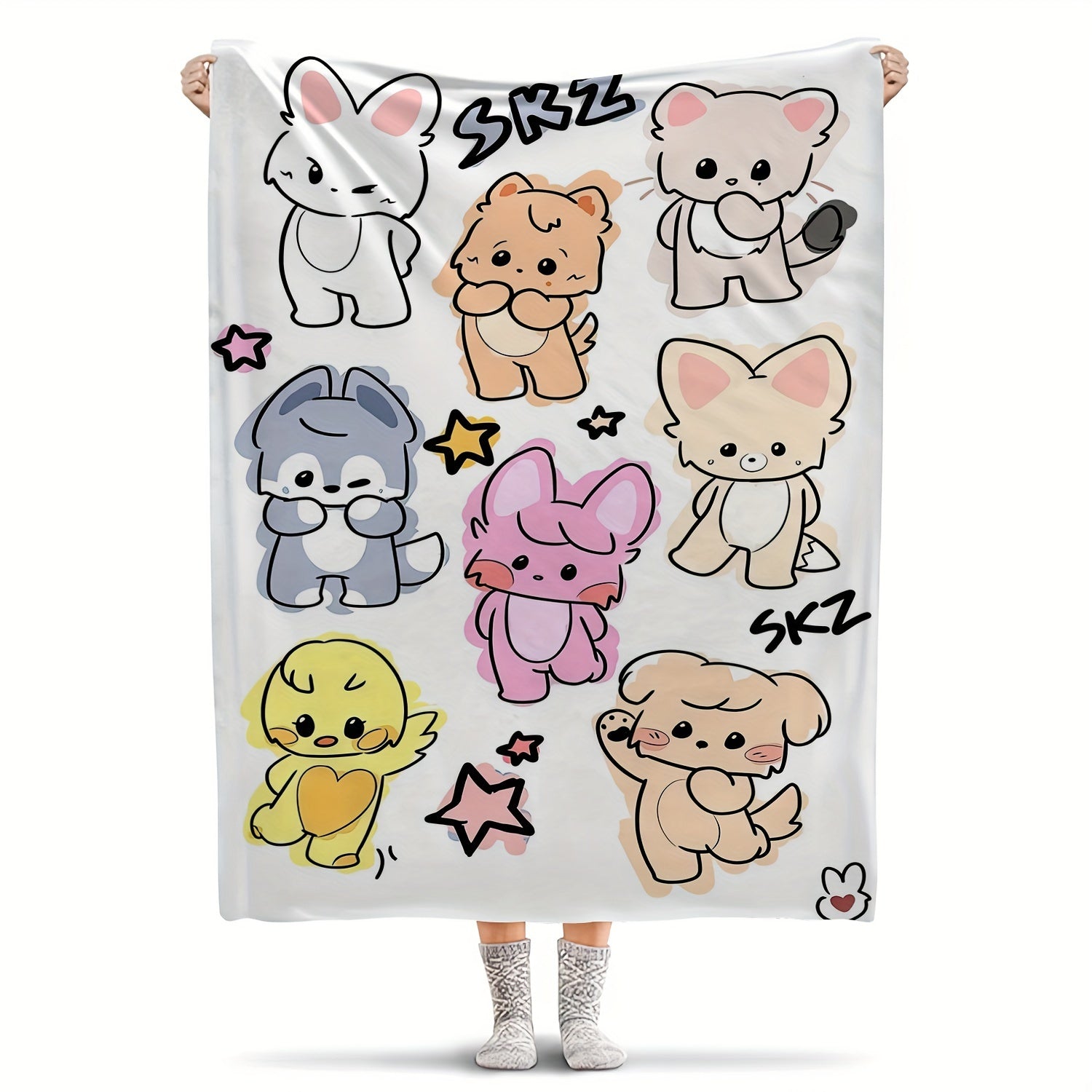 K-POP Idol Flannel Throw Blanket Soft Cozy All-Season Washable