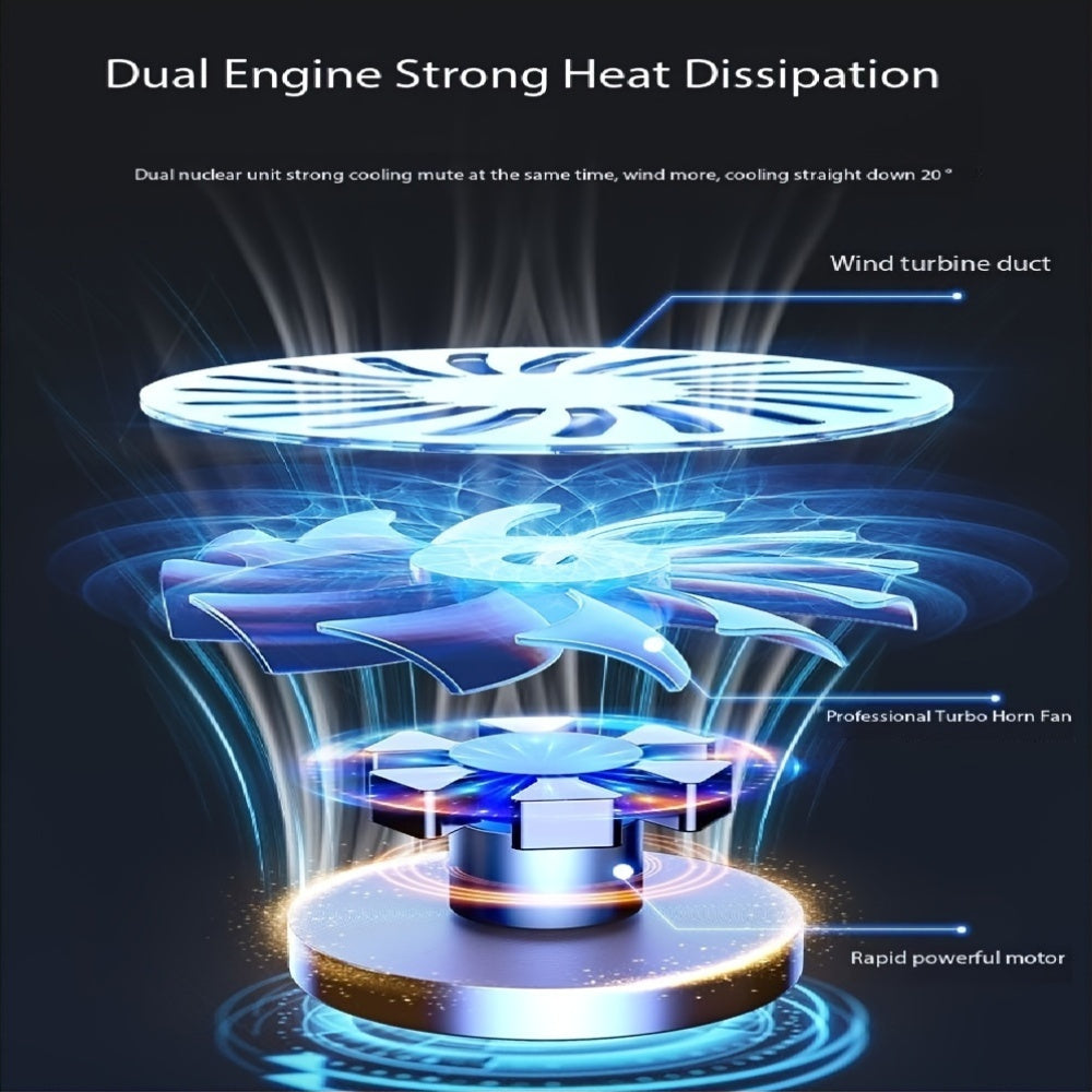 Охлаждающая подставка для ноутбука с двумя вентиляторами, питающаяся через USB, тихий игровой кулер, универсальная подставка для ноутбука