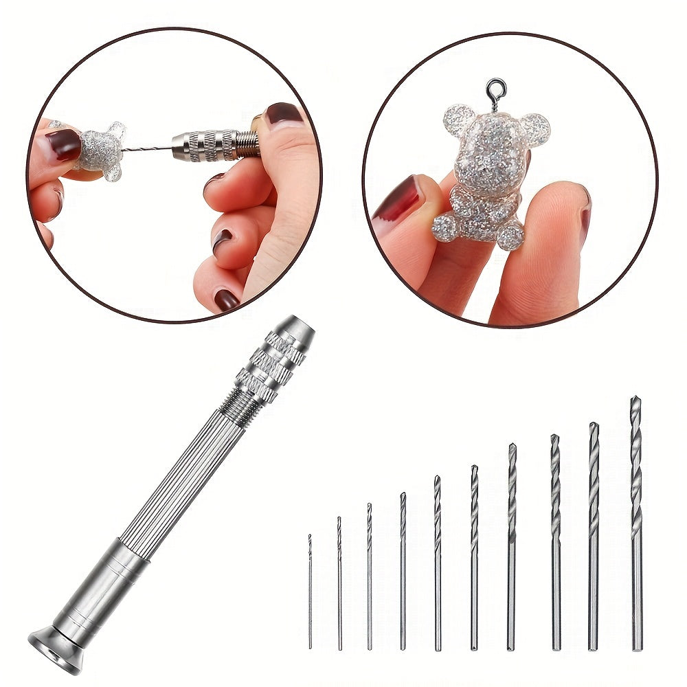 Metal Hand Drill Set for UV Resin Epoxy Molds 0.8mm-3.0mm Drill Screws for Jewelry Making