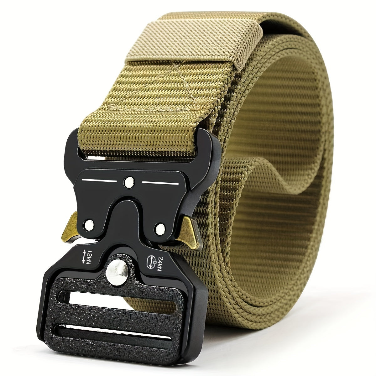 Unisex Camouflage Canvas Nylon Belt with Quick-Release Buckle for Casual and Outdoor Wear