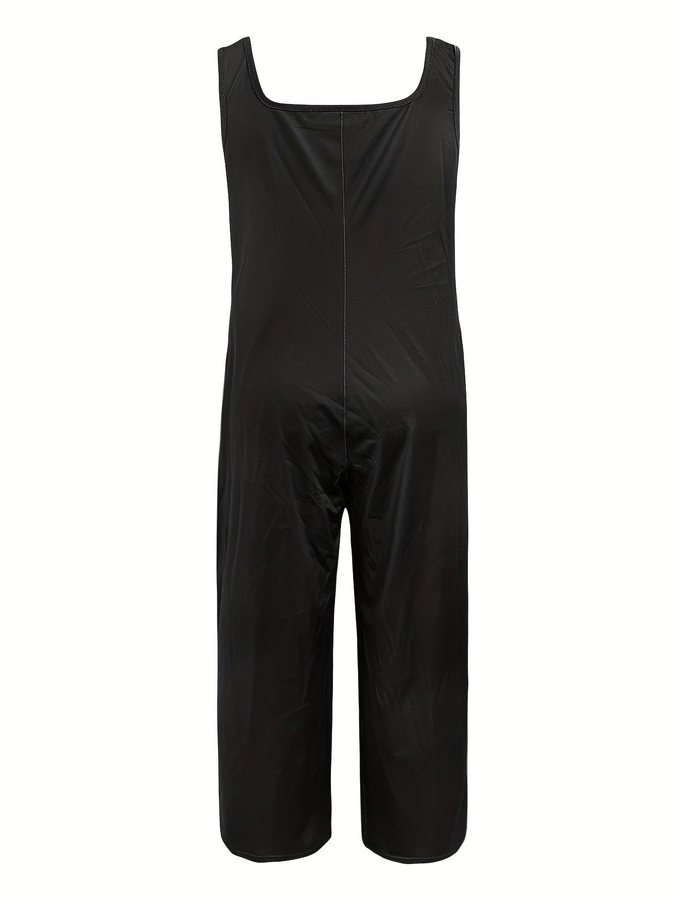 Plus Size Women's Floral Print Jumpsuit Sleeveless Wide Leg Casual Formal