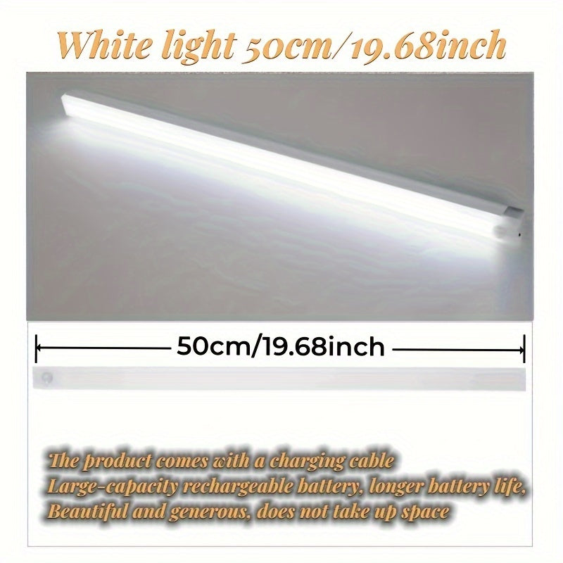 LED Motion Sensor Cabinet Light Wireless Rechargeable Under Counter Closet Night Lighting
