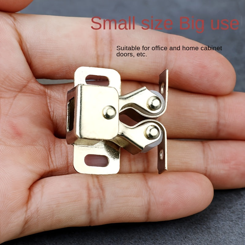  Pestillo de armario con resorte de metal dorado con diseño con cerradura para puertas de armario