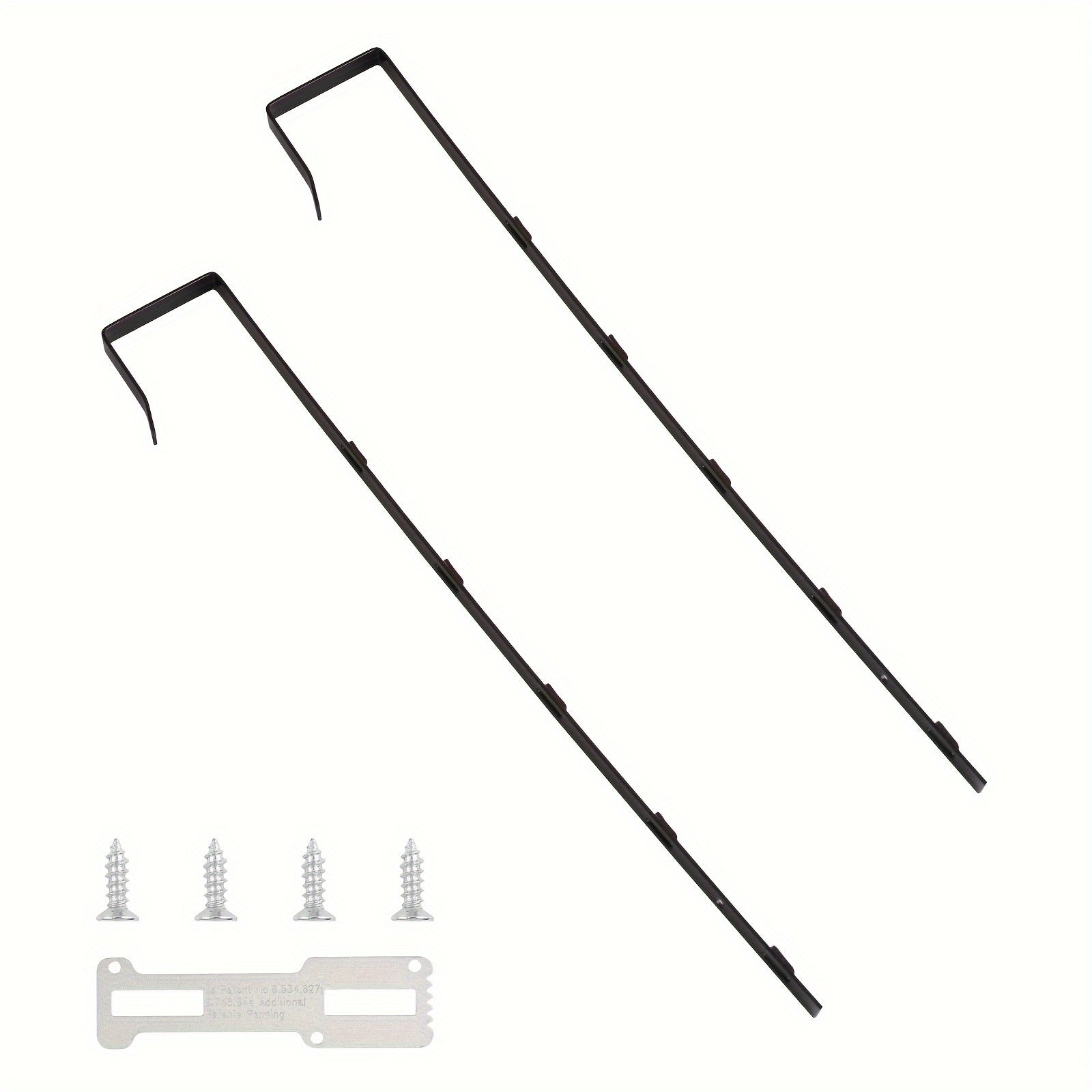 Qora sozlanadigan oynali peçete tutqichlar to'plami eshik ustiga o'rnatish uchun temir 9.07kg gacha tuta oladi