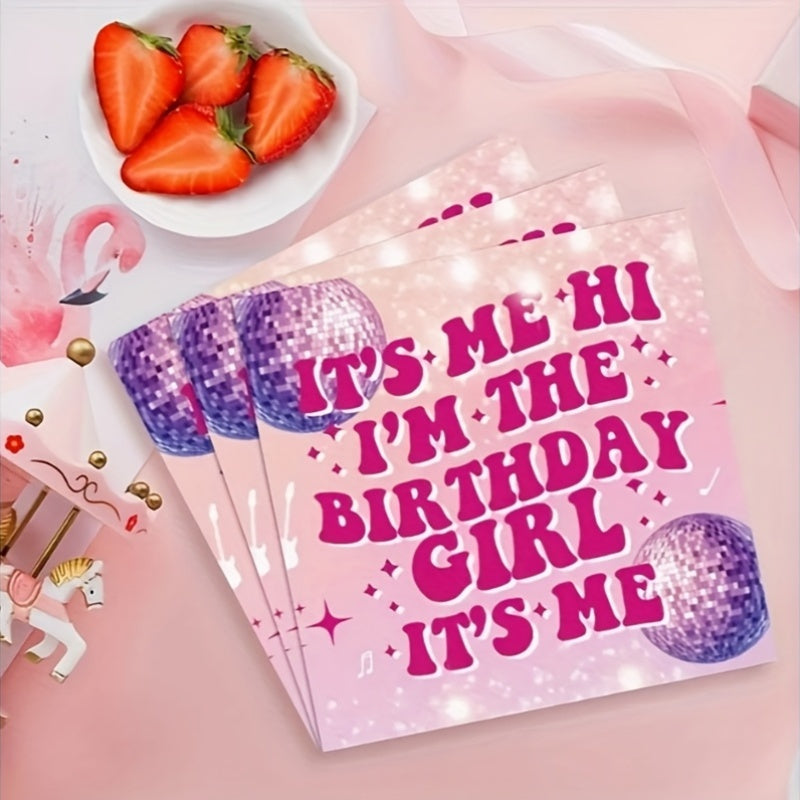 Набор из 20 одноразовых салфеток в стиле Singer для вечеринок, праздников и мероприятий