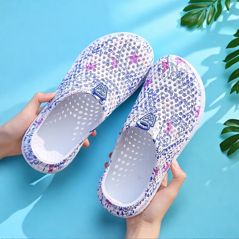 Women's Lightweight Summer Hole Shoes Breathable Comfort Casual Flats