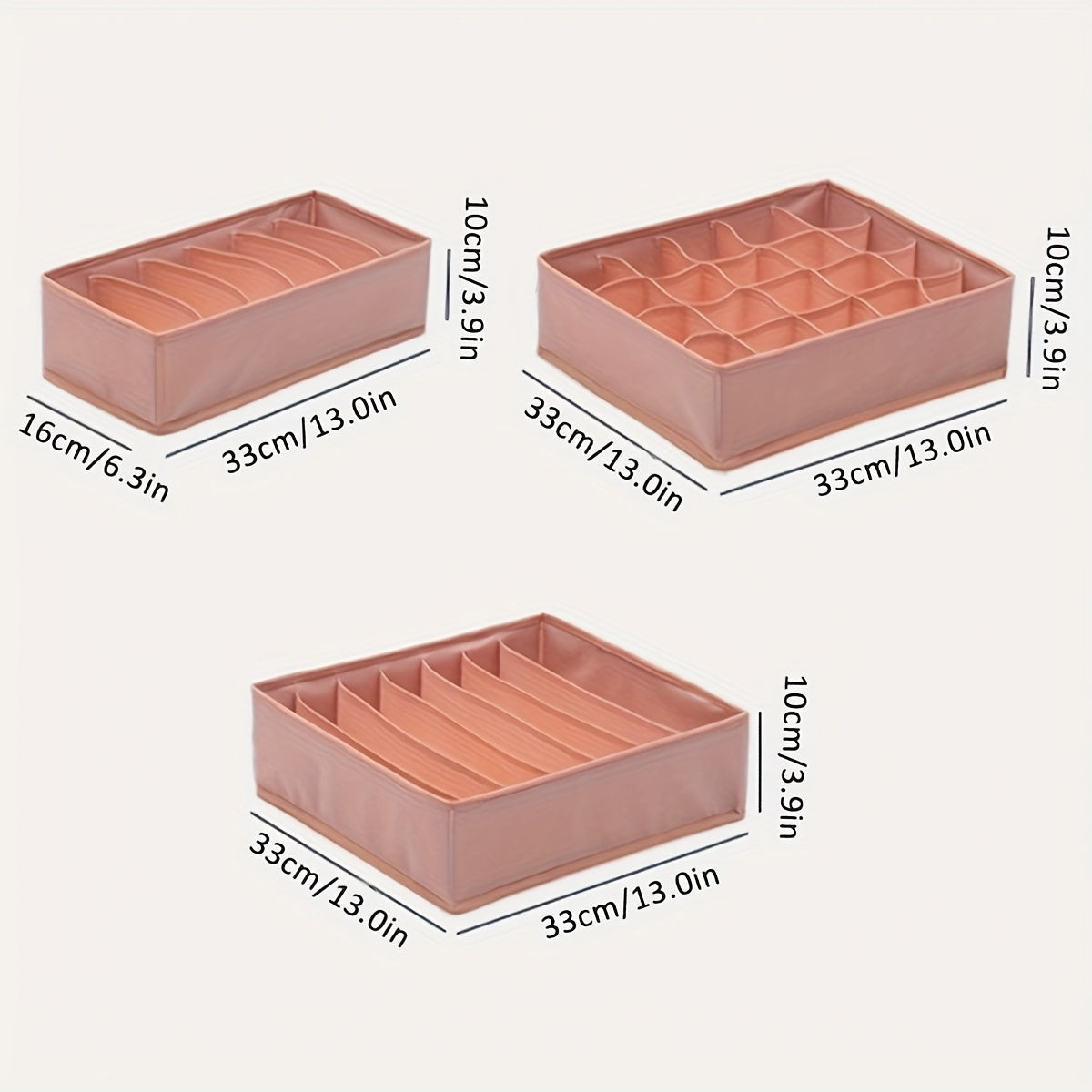 Multi-Grid Storage Baskets for Underwear Bras Socks Clothes Space Saving Organizer