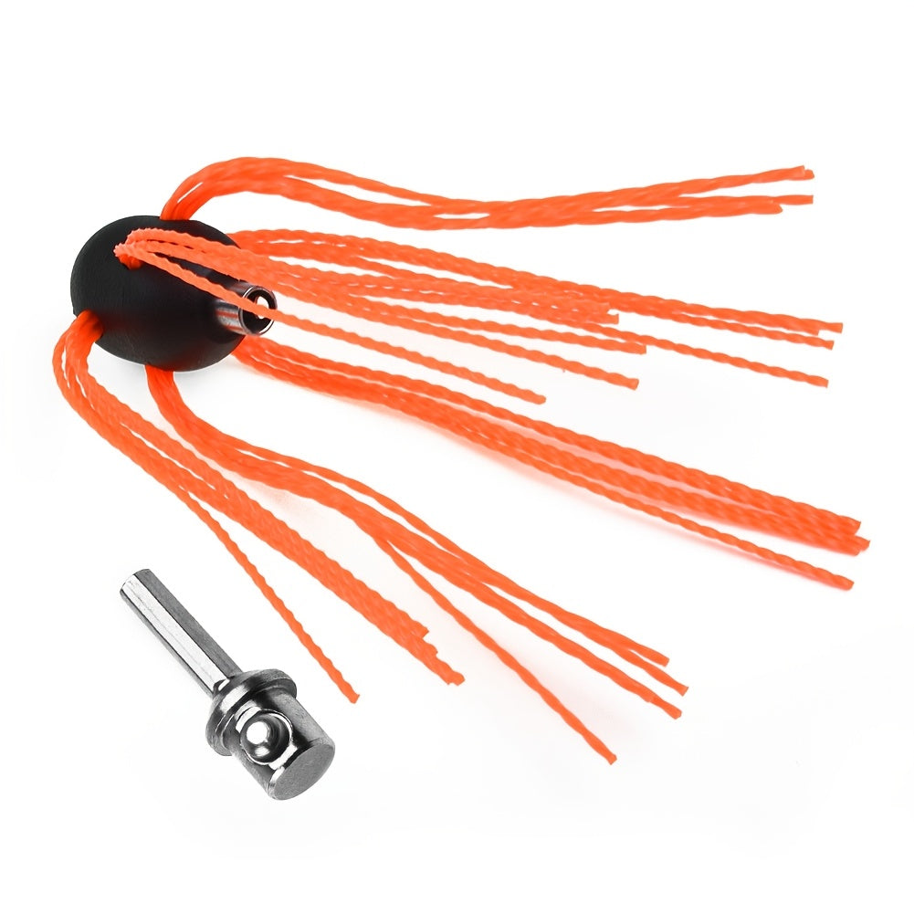 Nylon Brush Head with Reinforced Chimney Brush and Chrome-Plated Chuck Converter
