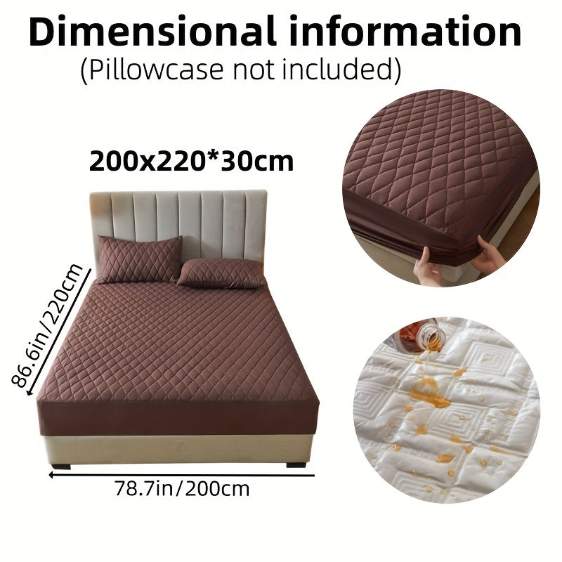 Suv o'tkazmaydigan yostiq himoyachisi, bir-biriga qo'shilgan rangli qatlamli dizayn, suv o'tkazmaydigan, sirpanmaydigan yotoq qoplami