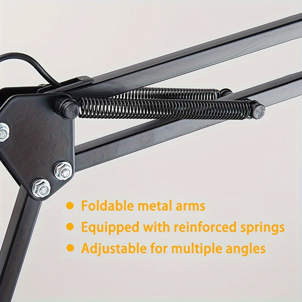 Lighted Magnifying Glass with Adjustable Stand 10X Magnification Dimmable LED