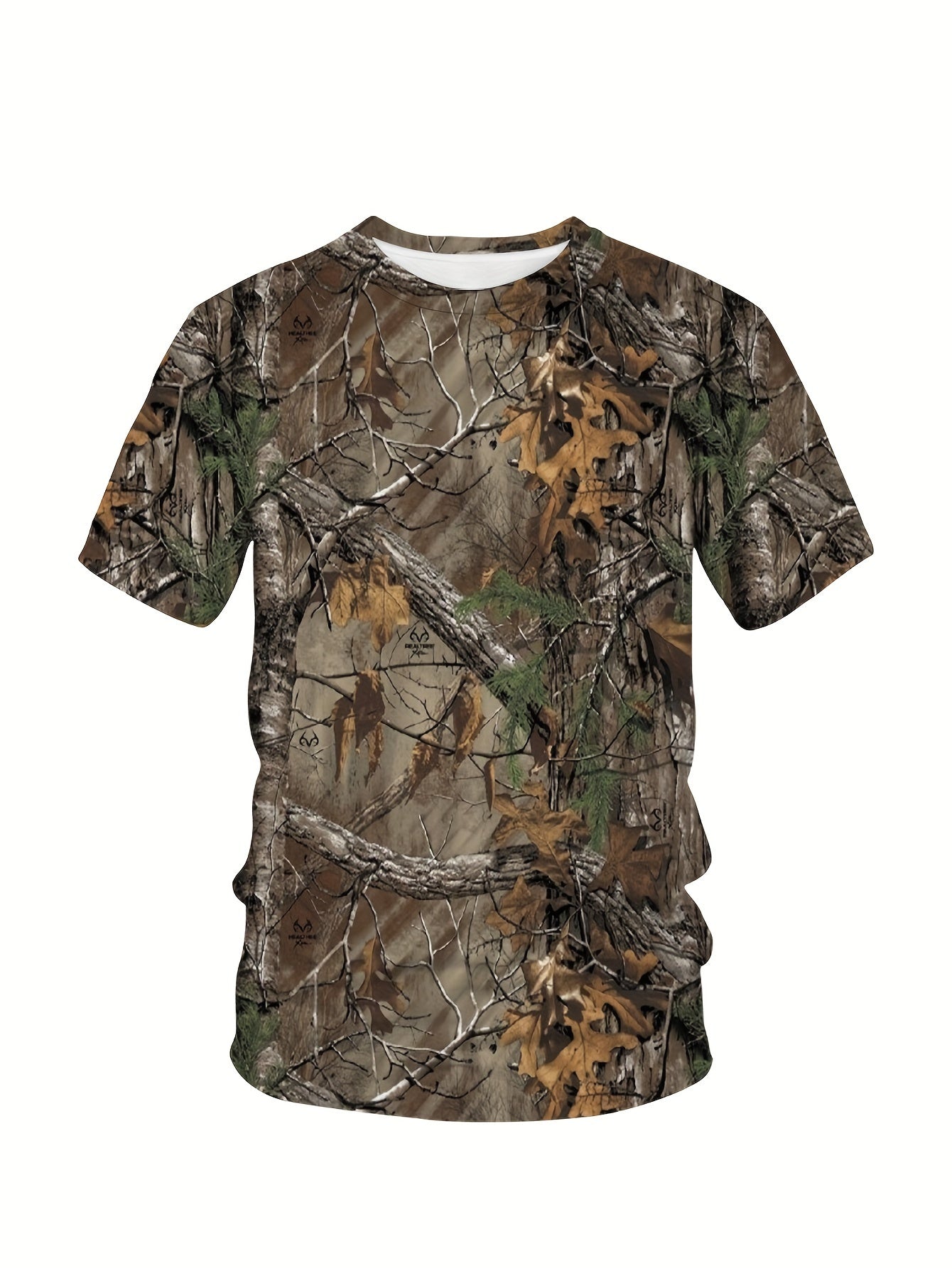 Men's Summer T-Shirt Short Sleeve 3D Print Breathable Polyester Casual Large