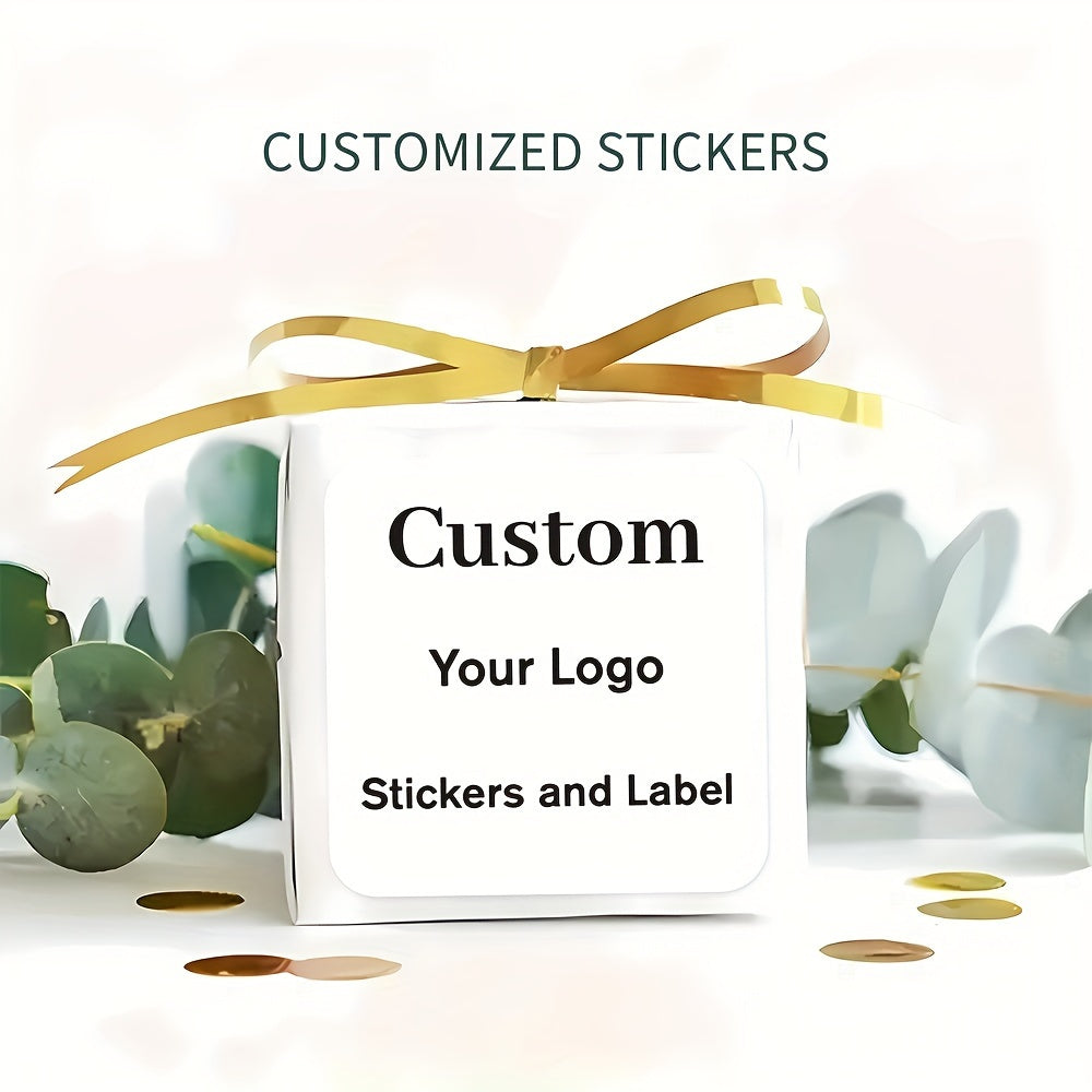 Custom Stickers Waterproof UV Resistant Sturdy Paper for Business, Wedding, Gift Packaging