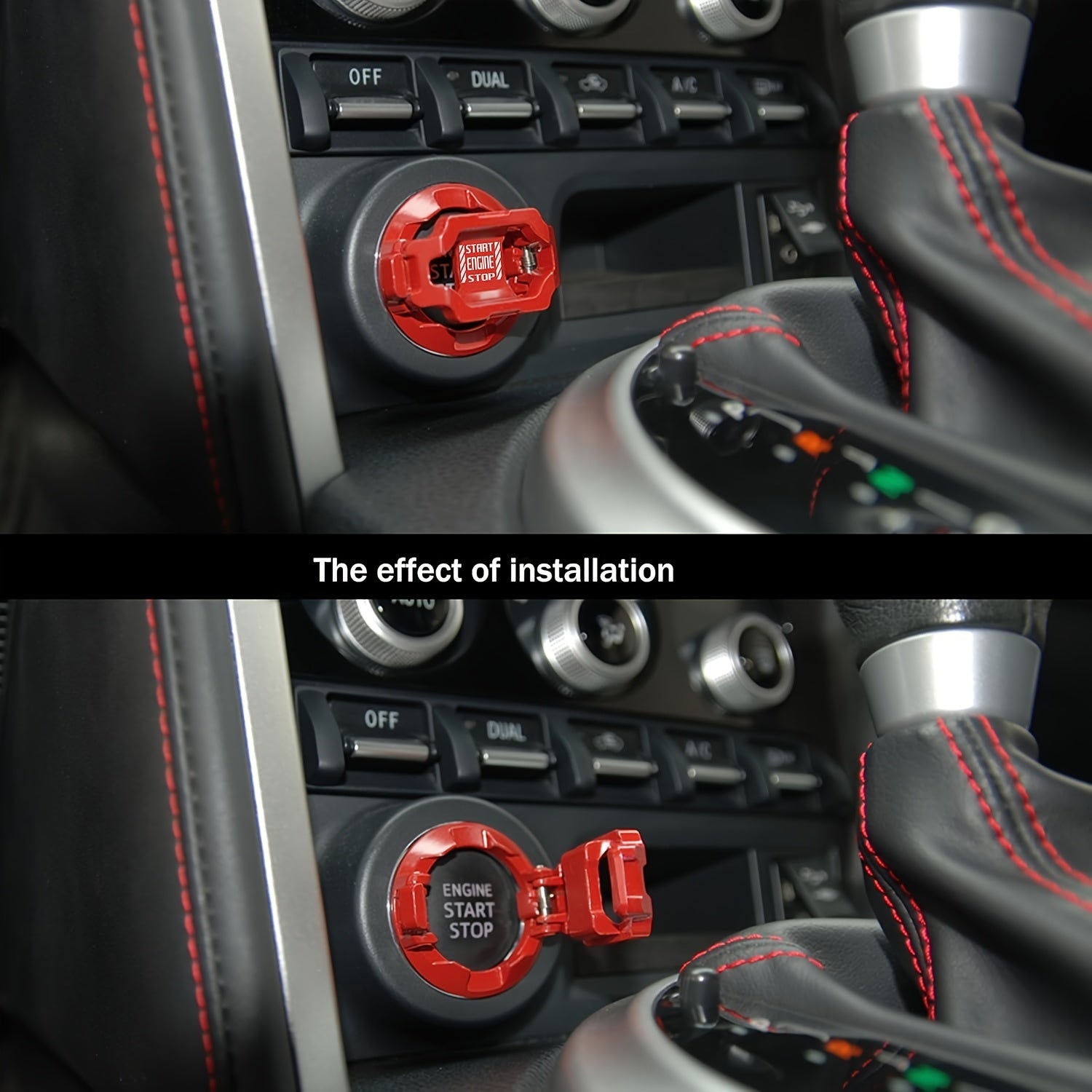 Universal Metal Push Start Button Cover for Car Ignition Anti-Scratch Protector