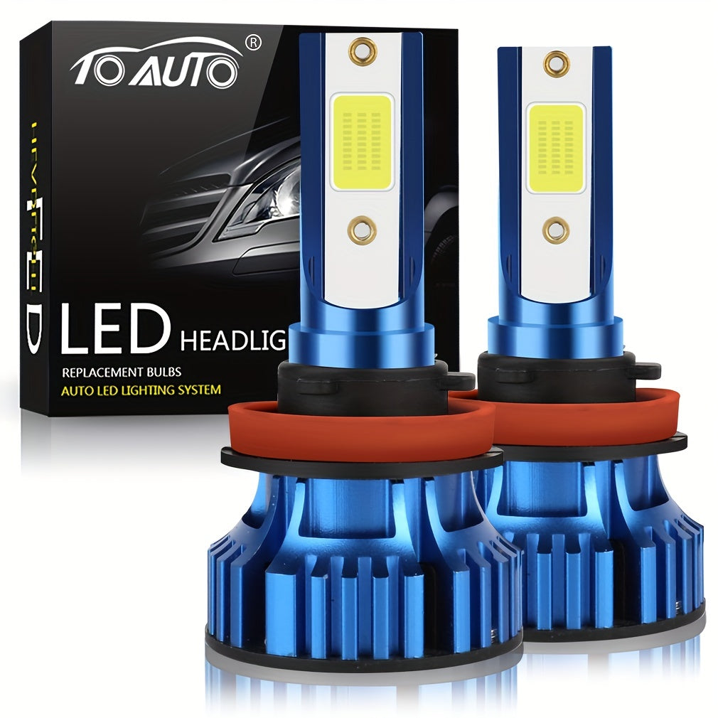 Bombillas de faro LED H4 6500K blanco frío 20000LM 72W pack de 2