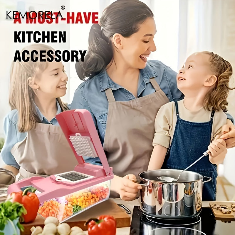 16-in-1 Sabzavot maydalagich, zanglamaydigan po'lat pichoq va maydalash uchun qo'shimchalar bilan