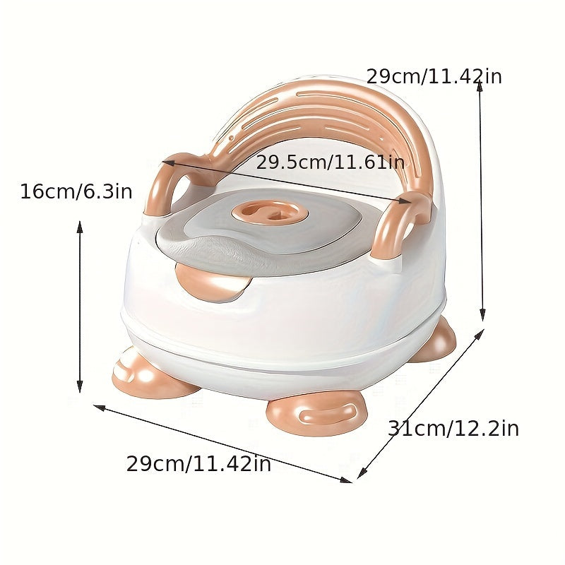 Kids Potty Training Seat Shiny Gold Plastic for Boys and Girls