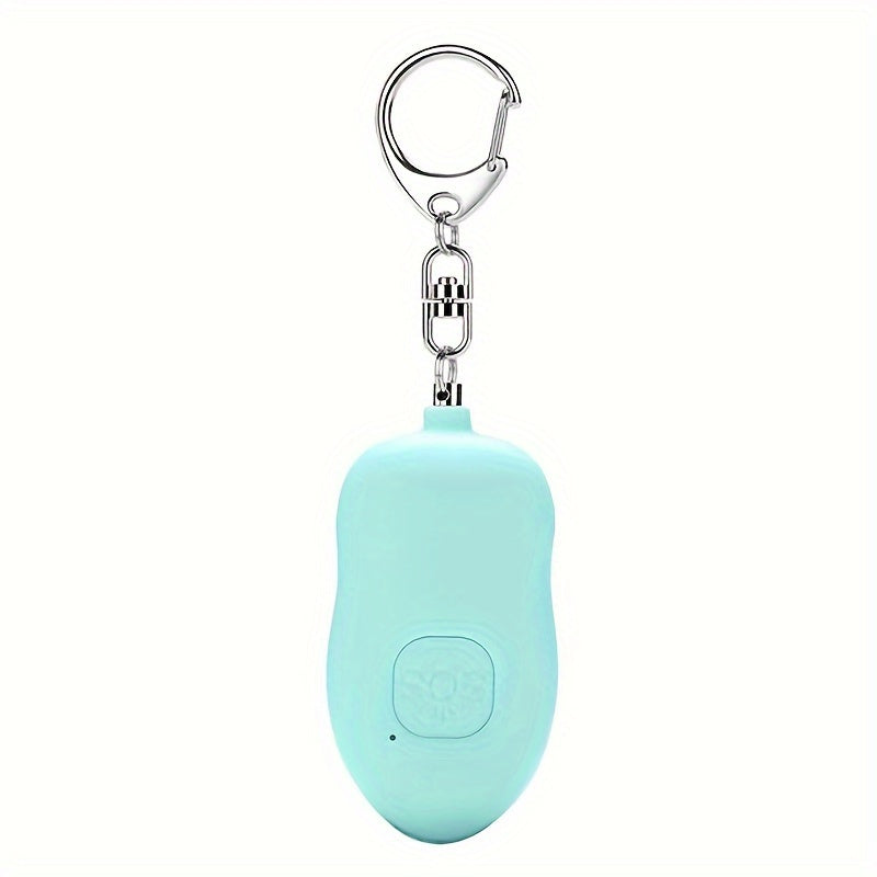 Rechargeable 130dB Personal Safety Alarm Keychain with LED Light for Women and Elderly