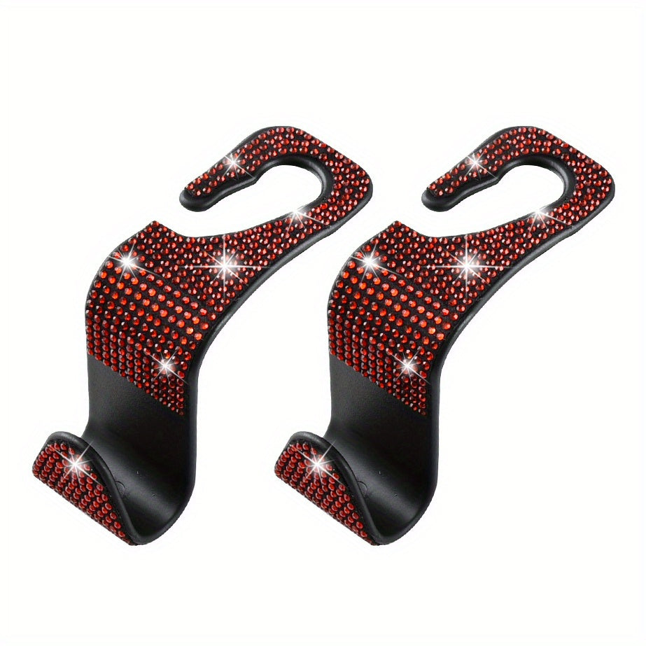 Ayollar uchun avtomobil o'rindig'i orqa tutqichli rhinestone bezatilgan saqlash tashkilotchisi, bardoshli ABS