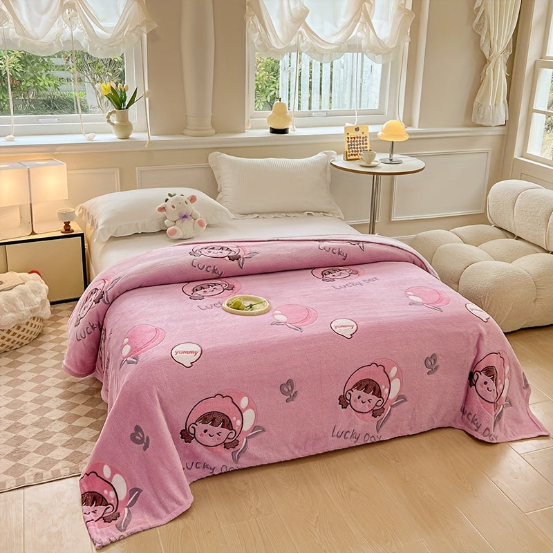 Soft Coral Fleece Throw Blanket Geometric Rainbow Design for Bed Sofa Travel