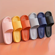 Unisex EVA Non-Slip Slippers Minimalist Striped Design for Home and Beach