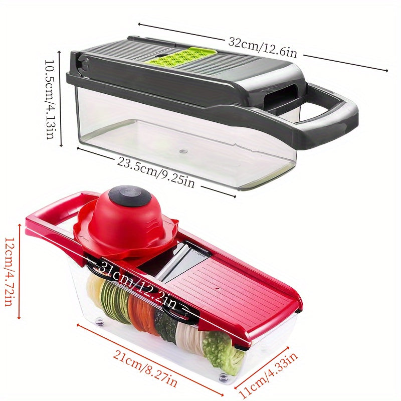 Kitchen Accessories Set with Vegetable Cutter, Slicer, Grater, and Storage Container