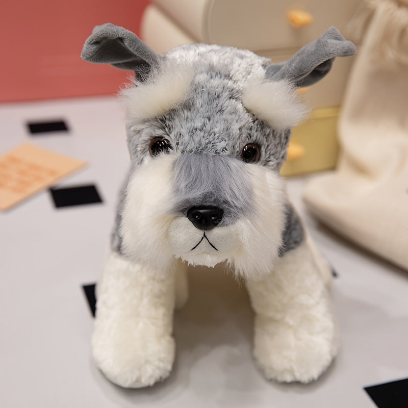 Anime Themed Plush Schnauzer Dog Toy for Room Decor and Gifts