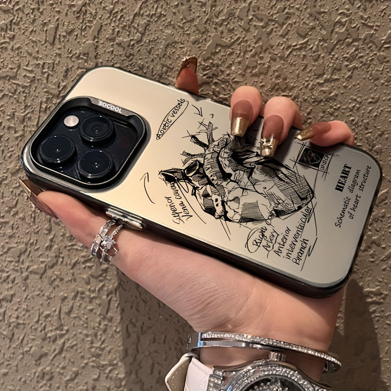 Colorful Heart Pattern TPU Phone Case for iPhone Models with Air Cushion Protection