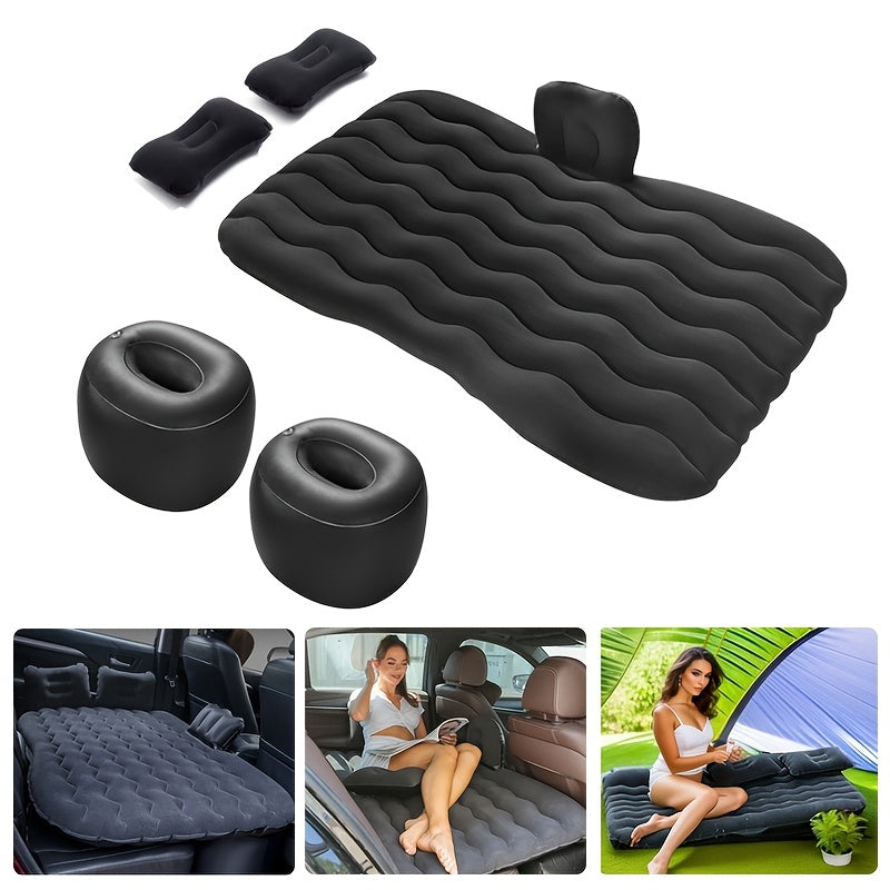 Self-Inflating PVC Air Mattress for Vehicle Rear Seat Single Person Travel