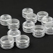 10 Pack Clear Plastic Storage Containers with Secure Lids for Nail Art and Cosmetic Samples