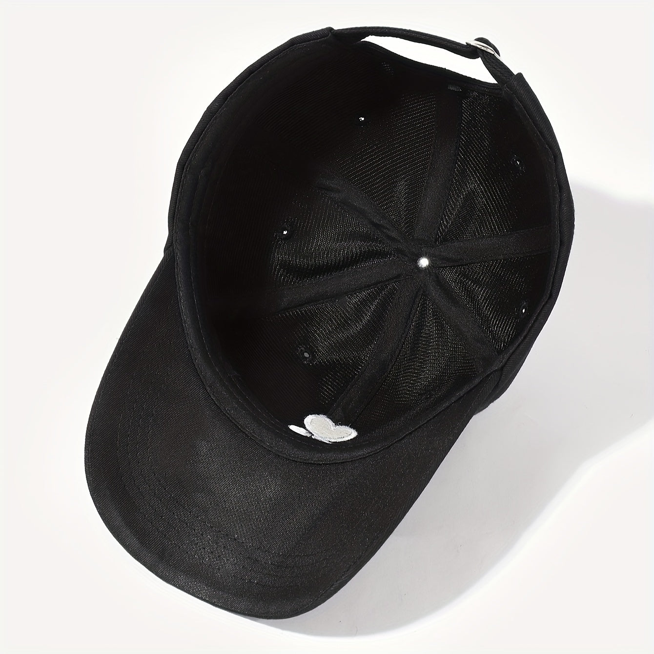 Women's Baseball Cap with Love Heart Embroidery Adjustable Sun Protection Breathable Outdoor