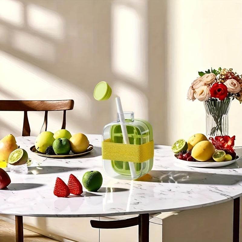 Sayohat va tashqarida faoliyat uchun qopqog'li ikki maqsadli silikon muzqaychi tayyorlagich