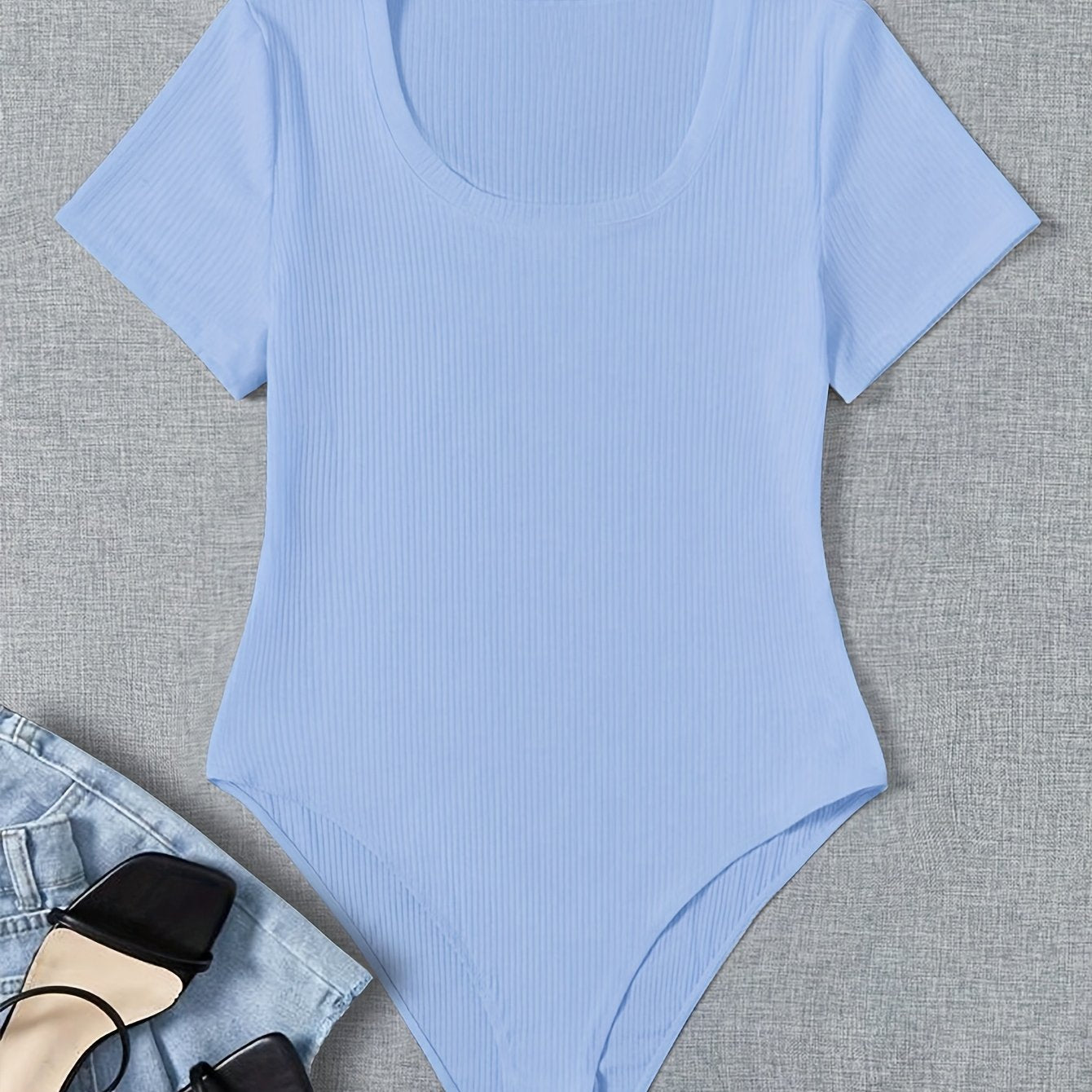 Mono casual de algodón elástico para mujer de tallas grandes de manga corta para todas las estaciones